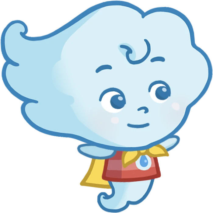 Alto, the fearless sporty cloudling, smiling
