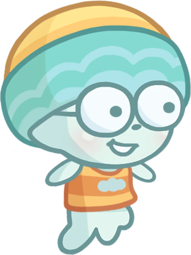 Knucki, the silly big-hearted cloudling, smiling