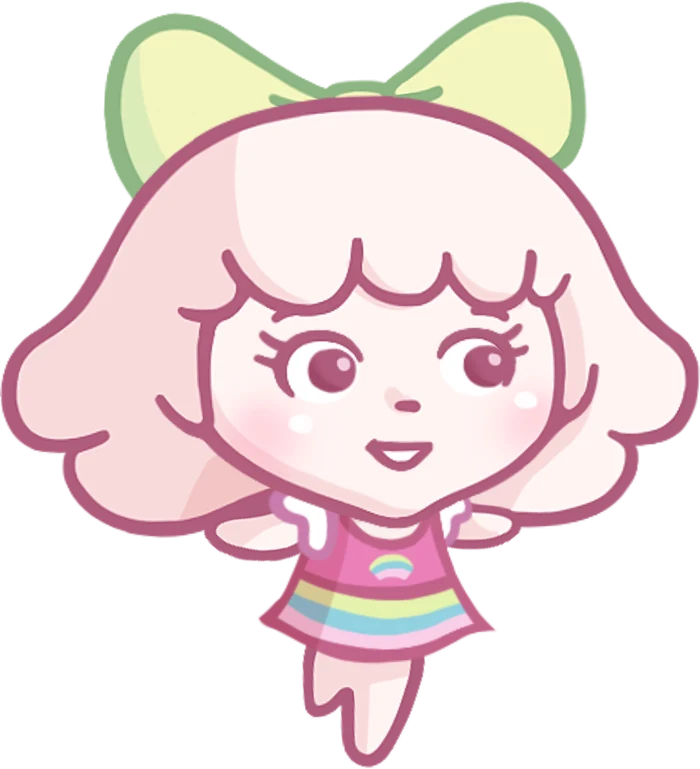 Luci, the creative giggling cloudling, smiling